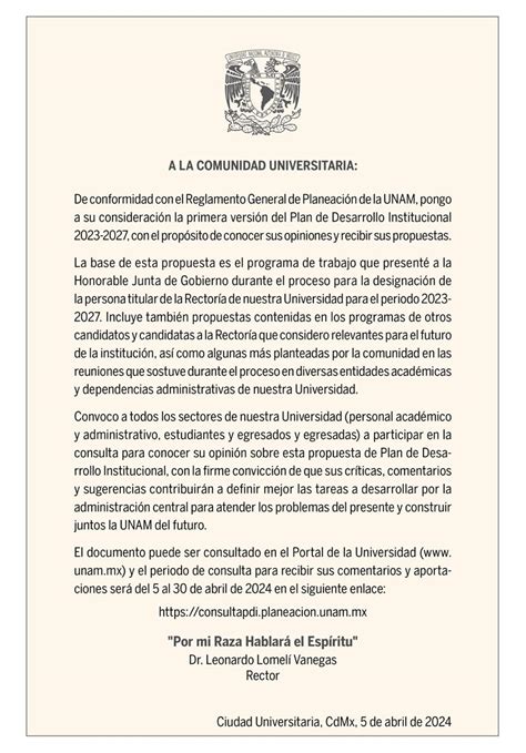 Plan De Desarrollo Institucional 2023 2027 Facultad De Ciencias