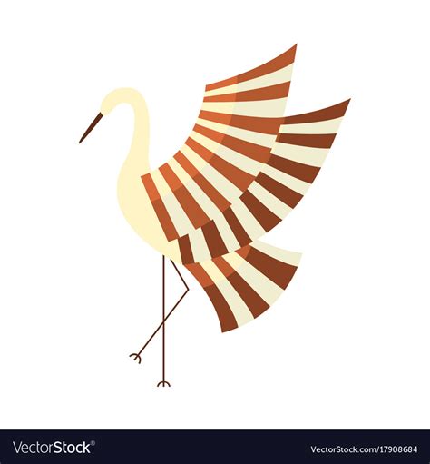 Japanese Crane Symbol Of Good Luck And Longevity Vector Image