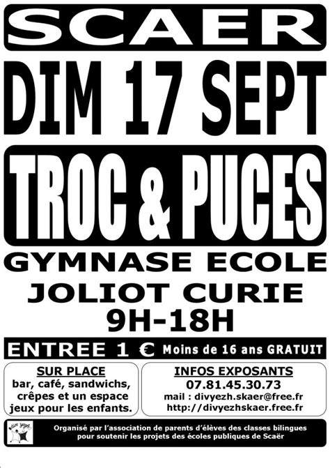 TROC ET PUCES 7e TROC Le Dimanche 17 Septembre 2017 DIV YEZH SKAER