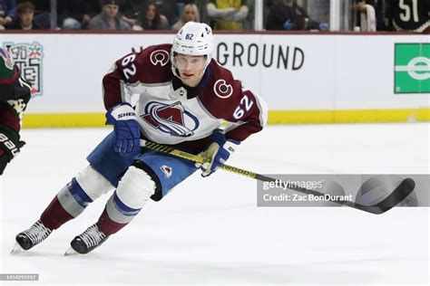 Artturi Lehkonen Of The Colorado Avalanche Skates Around The Ice