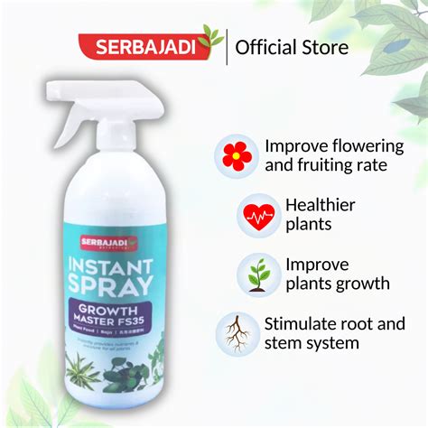 Serbajadi Plant Food Instant Spray Growth Master Fs Fertiliser L