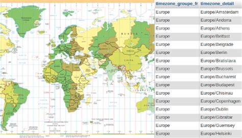 Fuseaux Horaires France Voyage Carte Plan