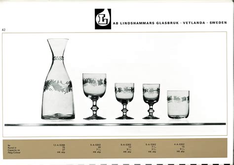 Lindshammar S Swedish Glass Catalogue Page Glass Encyclopaedia