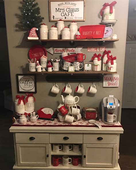 Christmas Themed Coffee Bar Rae Dunn Coffee Bar Home Christmas