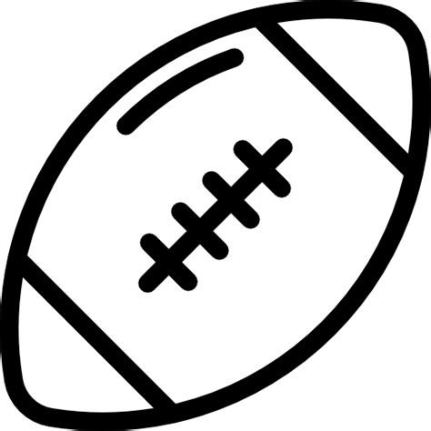 American Football Detailed Rounded Lineal Icon