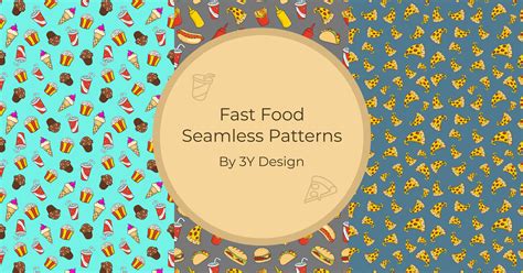 Fast Food Seamless Patterns Masterbundles