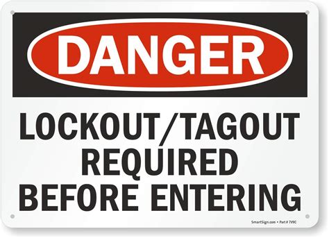 Mua SmartSign U9 2204 NP Danger Lockout Tagout Required Before