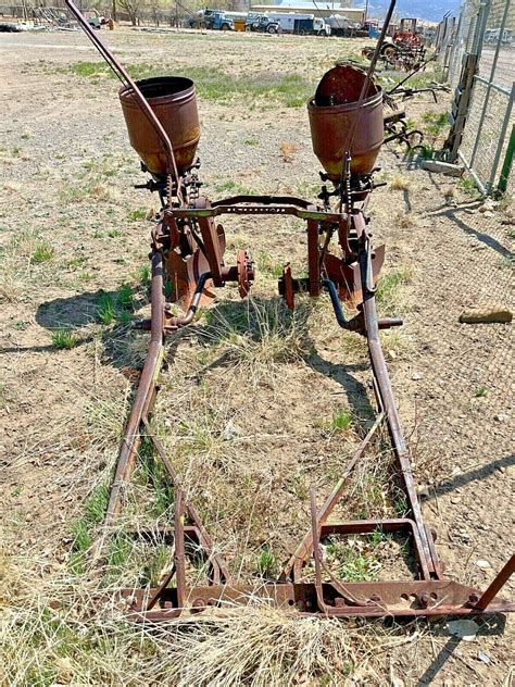 Vintage John Deere Farm Implement Two Row Corn Planter Ebay