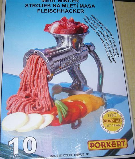 Porkert Cast Iron Manual Meat Grinder Size 10 High Quality Made In