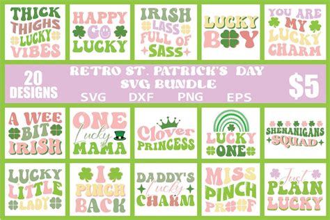 Retro St Patricks Day Svg Bundle Bundle · Creative Fabrica