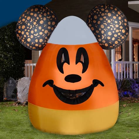 Disney 95 Ft Lighted Mickey Mouse Candy Corn Inflatable In The Outdoor