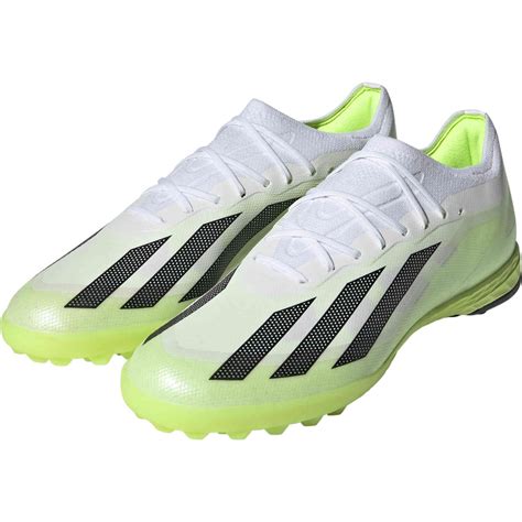 Adidas X Crazyfast 1 Turf Shoes White Black Lucid Lemon Soccer