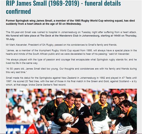 James Small funeral details confirmed