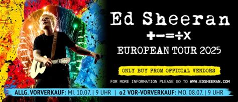 Bereiten Sie Sich Gut Auf Den Kauf Von Tickets Für Ed Sheerans Konzerte