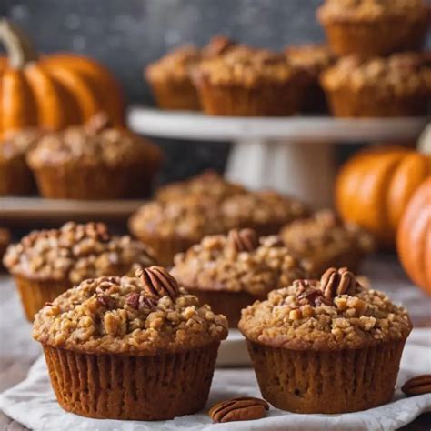 Pumpkin Muffins With Pecan Streusel Topping From Pin To Plate