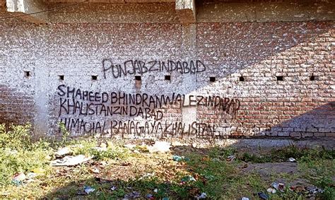 Walls Near Chintpurni Temple Defaced With Khalistan Slogans The