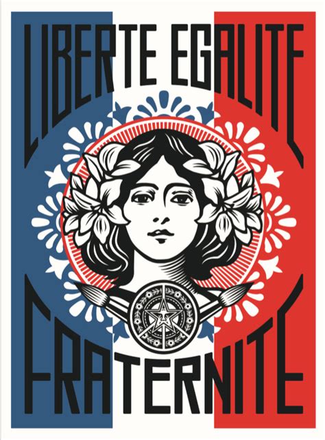 Shepard Fairey Libert Egalit Fraternit Lithographie Street