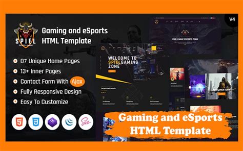 Spiel - Gaming and eSports HTML Template - TemplateMonster