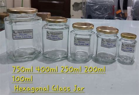 250 ML Hexagonal Glass Jar For Storage At Rs 9 Piece In Firozabad ID