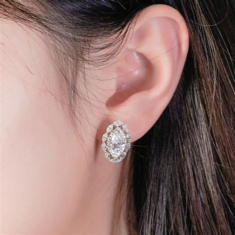 Gigajewe Ct K K K White Gold Earrings Set White D Color Marquise