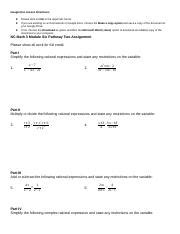 NC Math 3 Module Six Pathway Two Assignment Docx Google Doc Access