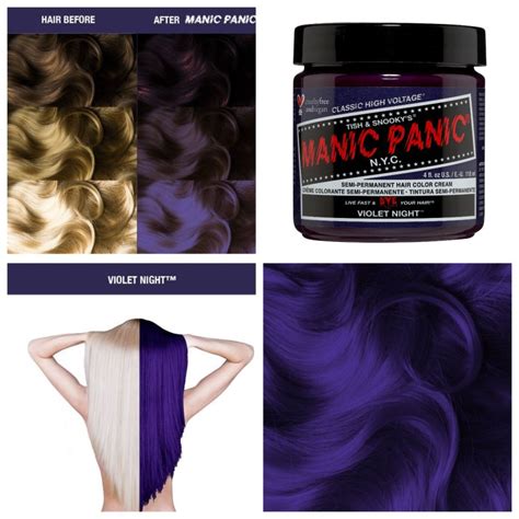 Фиолетовая краска для волос VIOLET NIGHT CLASSIC HAIR DYE Manic Panic