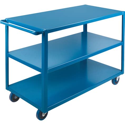 Kleton MB460 Chariots à tablettes robustes 3 Tiers 24 la x 36 h x