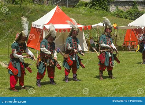 Actors in Janissaries Uniforms at a Historical Show Editorial Stock ...