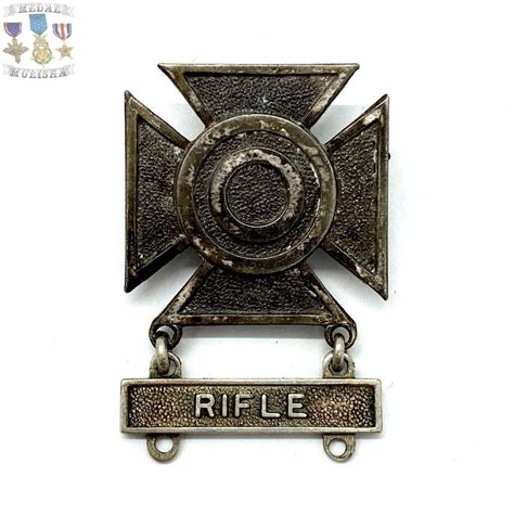 World War Ii Us Army Sharpshooter Badge Rifle Bar Sterling Silver Ww2