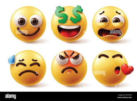 Jeu de vecteurs de caractères de visage emoji Emojis émoticône