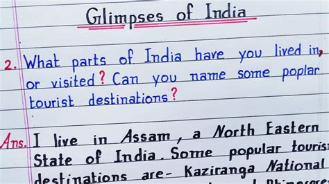 What Part Of India Have You Lived In Or Visited Glimpses Of