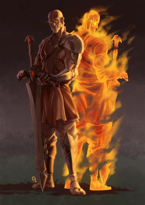 [OC] [Art] The Mountainous flame, Ever-Burning - Goliath Genasi ...