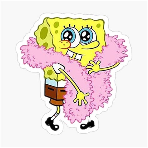 Spongebob Fashionista Sticker By Abhisnakerana Preppy Stickers