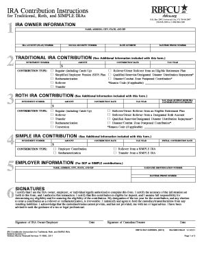 Fillable Online Ira Contribution Instructions Fax Email Print Pdffiller