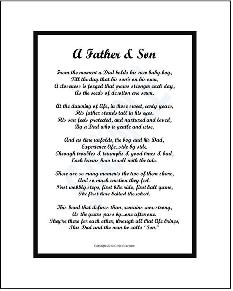 A Father And Son Digital Download Father Son Poem Father Son Etsy Sentimental Dad Ts Dad