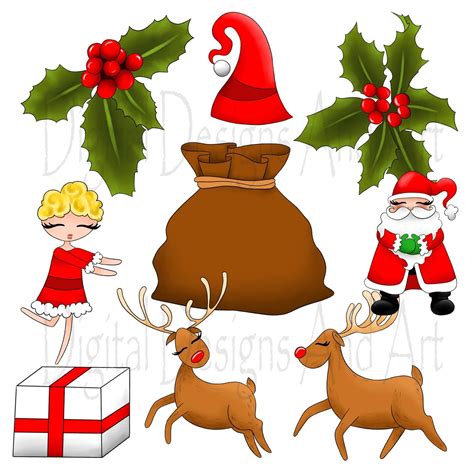 Santa`s workshop clipart By DigitalDesignsAndArt | TheHungryJPEG