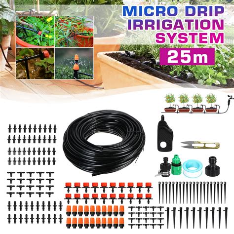 Drip Irrigation Kit With Timer Ft M Irrigation System W