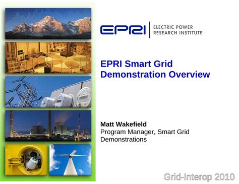 Pdf Epri Smart Grid Demonstration Overview Pointvie Epri Smart