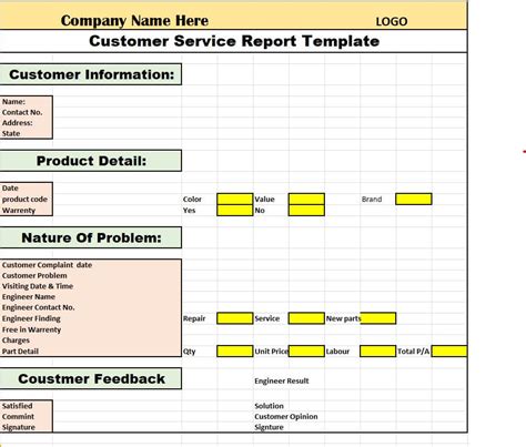 14 Useful Customer Service Report Templates Word Excel Pdf