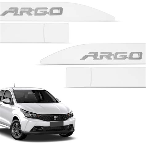 Friso Lateral Argo 2018 A 2023 Branco Banchisa Alto Relevo General Car