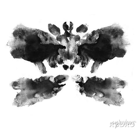 Rorschach Test Ink Blot Illustration Psychological Test Silhouette