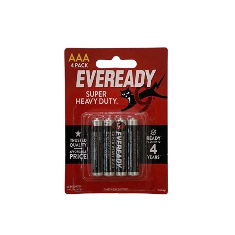 Hayllo Eveready Super Heavy Duty Aaa Battery R03 Carbon Zinc Batteries 15v 4pcspack Lazada