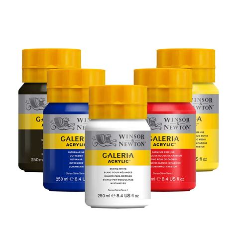 Winsor Newton Galeria Acrylverf 5 Kleuren 250ml Suitup Art Supplies