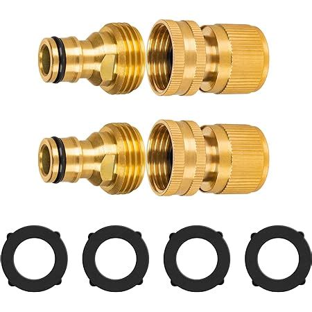 Amazon SHOWNEW Garden Hose Quick Connectors Solid Brass 3 4 Inch