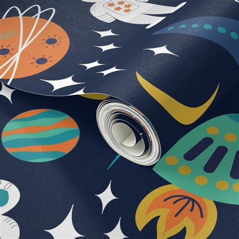 deep blue space Wallpaper | Spoonflower