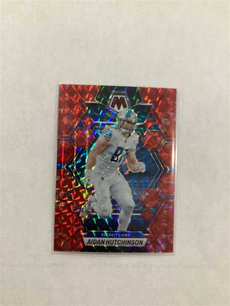 Panini Mosaic Aidan Hutchinson Camo Red Mosaic Prizm