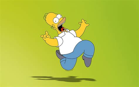 1080x2340px Free Download Hd Wallpaper The Simpsons Homer Simpson Jump Cartoon