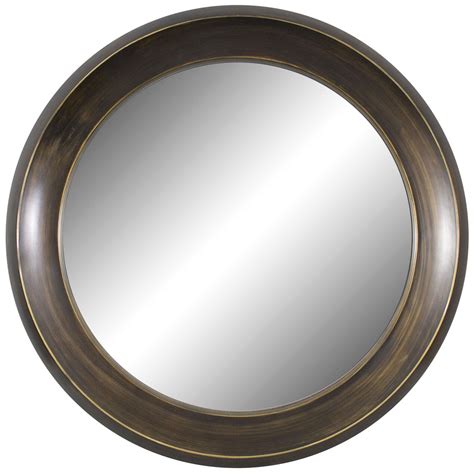 Oil-Rubbed Bronze Round Mirror, 34" | At Home