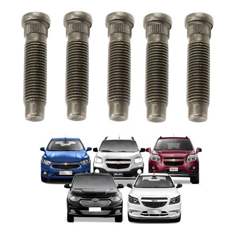 5 Parafuso Prisioneiro De Roda Chevrolet Onix Cobalt Cruze Prisma