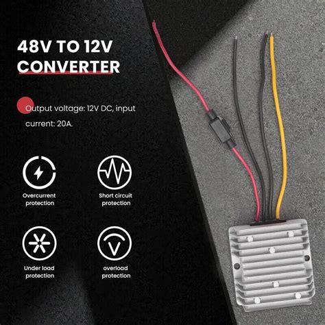 2xdc 36v48v To 12v 20a Converter Voltage Dc Regulator Reducer